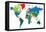 World Map-Countries-Serban Bogdan-Framed Stretched Canvas