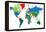 World Map-Countries-Serban Bogdan-Framed Stretched Canvas