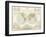 World Map - Distribution of Lord and Water-The Vintage Collection-Framed Giclee Print