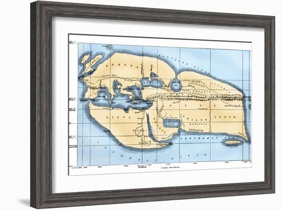 World Map: Eratosthenes-null-Framed Giclee Print