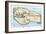 World Map: Eratosthenes-null-Framed Giclee Print