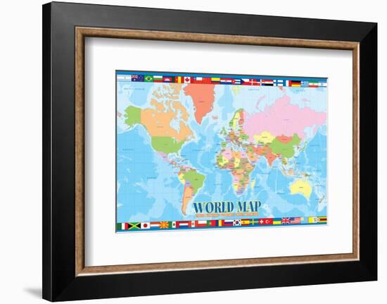 World Map for Kids-null-Framed Art Print