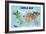 World Map for Kids-Jota de jai-Framed Giclee Print