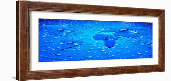 World Map Formed with Water Drops-null-Framed Photographic Print