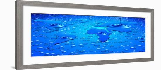 World Map Formed with Water Drops-null-Framed Photographic Print