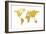 World Map Gold Foil-Michael Tompsett-Framed Art Print