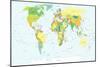 World Map - Highly Detailed Vector Illustration-dikobraziy-Mounted Art Print