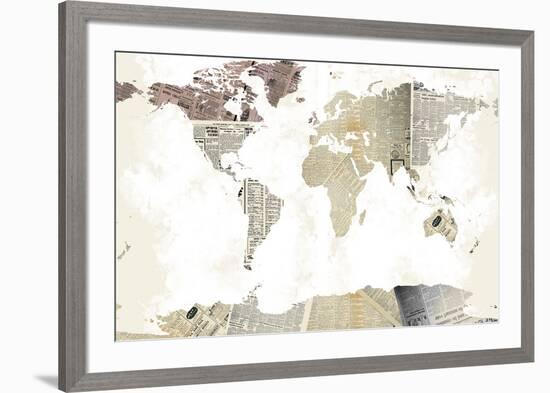 World Map I-null-Framed Art Print