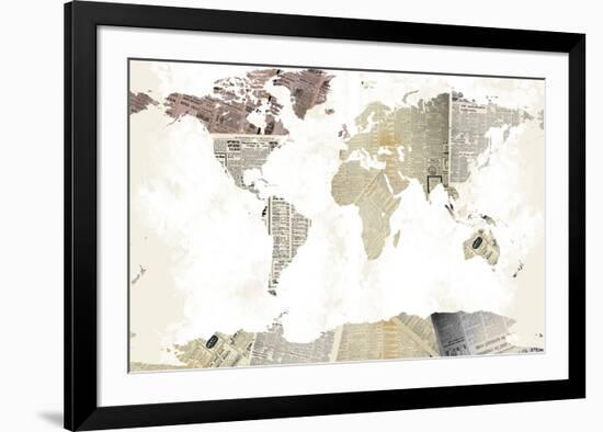 World Map I-null-Framed Art Print