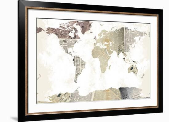 World Map I-null-Framed Art Print