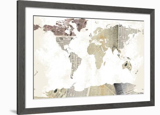 World Map I--Framed Art Print