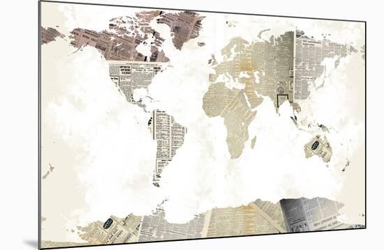 World Map I-null-Mounted Art Print