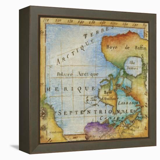 World Map I-Liz Jardine-Framed Stretched Canvas