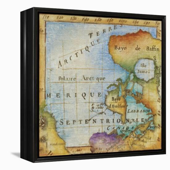 World Map I-Liz Jardine-Framed Stretched Canvas