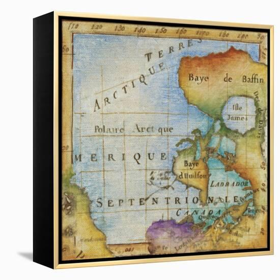 World Map I-Liz Jardine-Framed Stretched Canvas