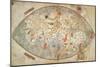 World Map, Manuscript, Created in Genova, 1457-null-Mounted Giclee Print