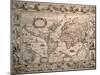 World Map: "Nova Totius Terrarum Orbis Geographica Ac Hydrographica Tabula", 1608-Pieter van den Keere-Mounted Giclee Print