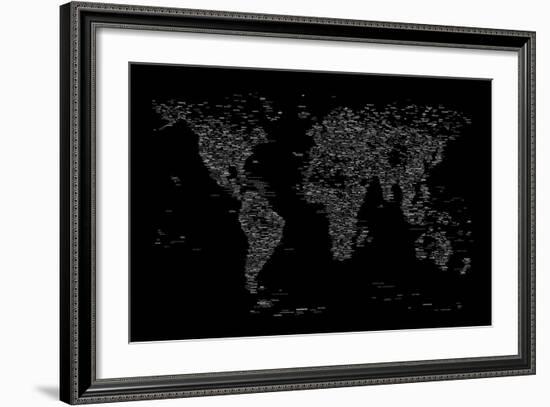 World Map of Cities-Michael Tompsett-Framed Art Print