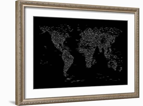 World Map of Cities-Michael Tompsett-Framed Art Print