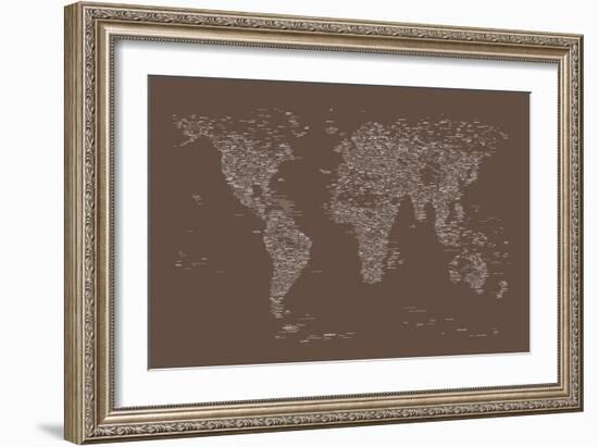 World Map of Cities-Michael Tompsett-Framed Art Print