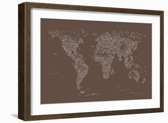 World Map of Cities-Michael Tompsett-Framed Art Print