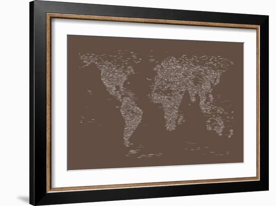 World Map of Cities-Michael Tompsett-Framed Art Print