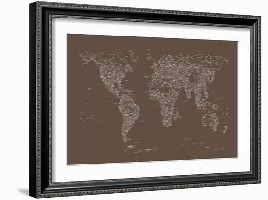 World Map of Cities-Michael Tompsett-Framed Premium Giclee Print