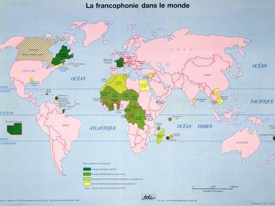 World Map Of French Speaking Countries