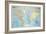 World Map of the Different Time Zones, Published by Blondel La Rougery in Paris c.1920-null-Framed Giclee Print