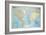 World Map of the Different Time Zones, Published by Blondel La Rougery in Paris c.1920-null-Framed Giclee Print