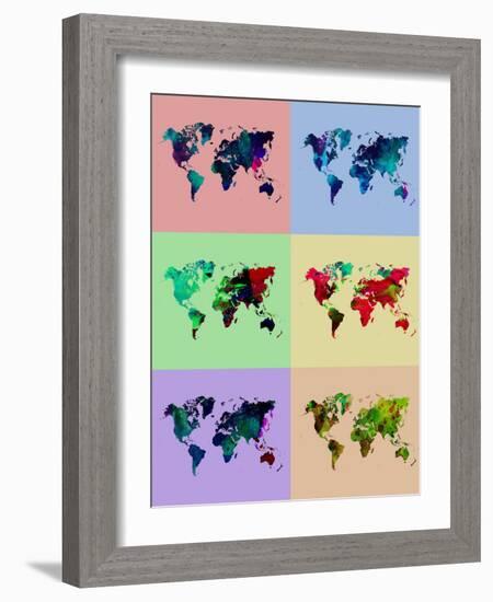 World Map Poster-NaxArt-Framed Art Print