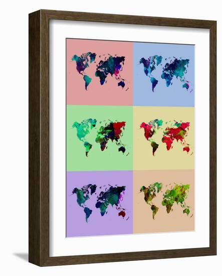 World Map Poster-NaxArt-Framed Art Print