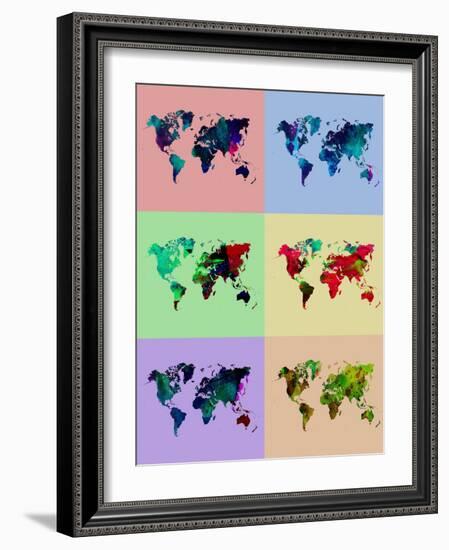 World Map Poster-NaxArt-Framed Art Print