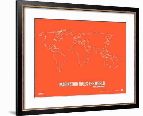 World Map Quote Poster 3-NaxArt-Framed Art Print