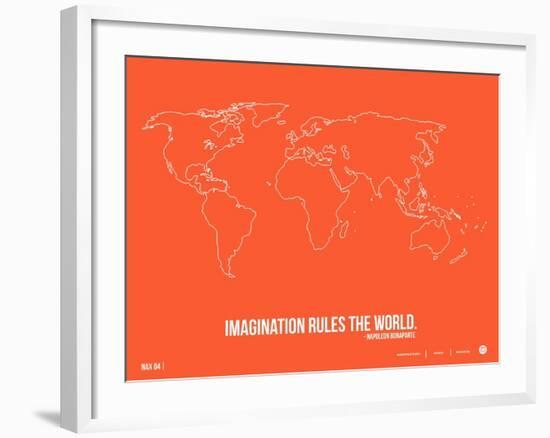 World Map Quote Poster 3-NaxArt-Framed Art Print
