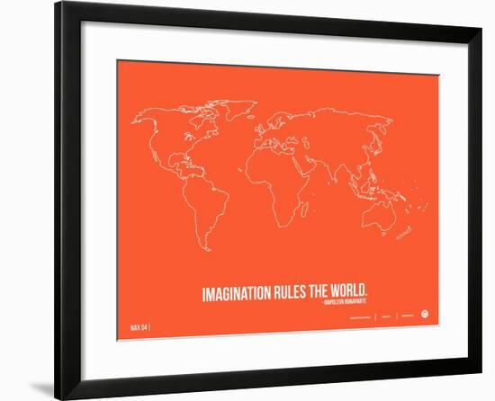 World Map Quote Poster 3-NaxArt-Framed Art Print