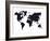 World Map Stylized-NaxArt-Framed Art Print