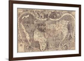 World Map Universalis Cosmographia, 1507-Martin Waldseemüller-Framed Giclee Print