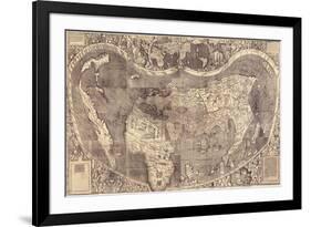 World Map Universalis Cosmographia, 1507-Martin Waldseemüller-Framed Giclee Print