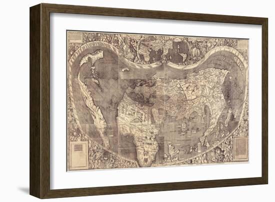 World Map Universalis Cosmographia, 1507-Martin Waldseemüller-Framed Giclee Print