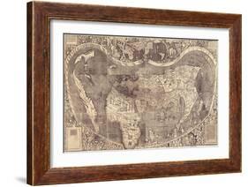 World Map Universalis Cosmographia, 1507-Martin Waldseemüller-Framed Giclee Print