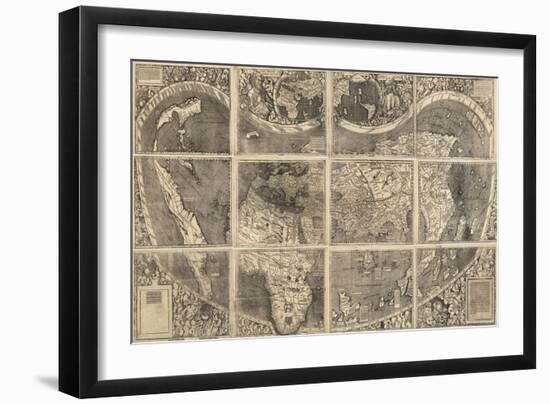 World Map Universalis Cosmographia, 1507-Martin Waldseemüller-Framed Giclee Print