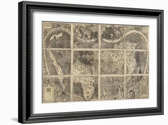 World Map Universalis Cosmographia, 1507-Martin Waldseemüller-Framed Giclee Print