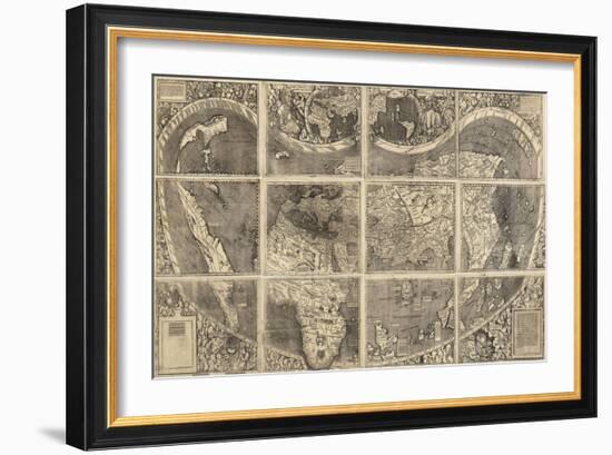 World Map Universalis Cosmographia, 1507-Martin Waldseemüller-Framed Giclee Print