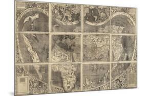 World Map Universalis Cosmographia, 1507-Martin Waldseemüller-Mounted Giclee Print