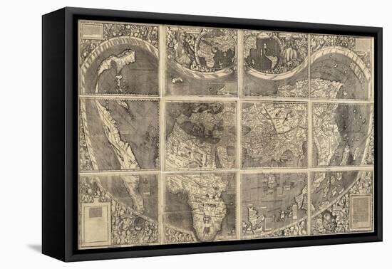 World Map Universalis Cosmographia, 1507-Martin Waldseemüller-Framed Premier Image Canvas