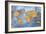 World Map Vintage Artwork-ilolab-Framed Art Print