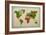 World Map Watercolor (Warm)-null-Framed Art Print