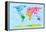 World Map with Big Text for Kids-Michael Tompsett-Framed Stretched Canvas