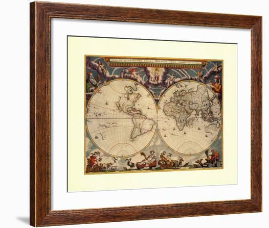 World Map-Joan Blaeu-Framed Art Print